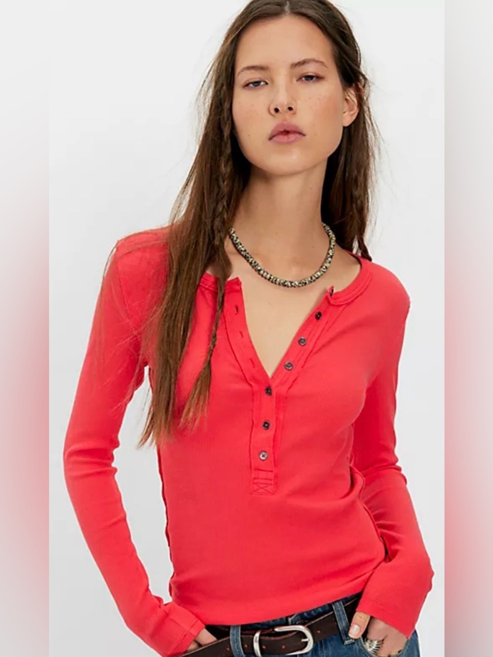 Free People We The Free Jamie Henley. NWT. Flame red